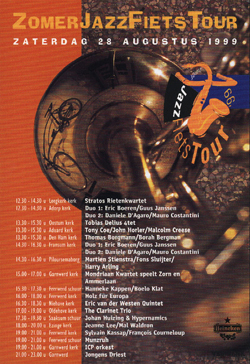 Poster ZomerJazzFietstour 1999
