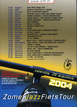 Poster ZomerJazzFietstour 2004